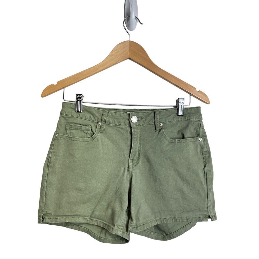 Crown & Ivy Shorts Womens Olive Green‎ Denim Size 4